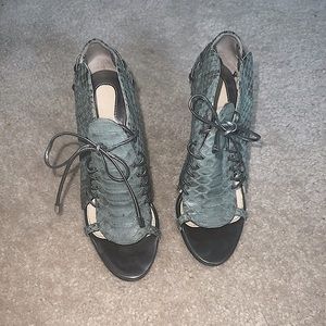 Genuine snake skin heels